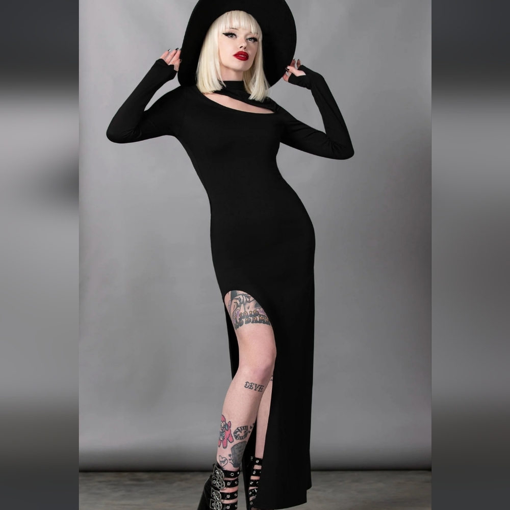 Killstar Black Astaroth Maxi Dress